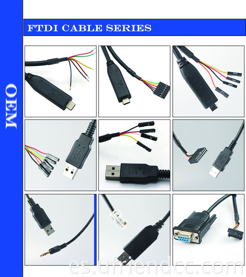Alta victoria compatible 7/8/10 TTL UART 3.3V 5V FTDI RS232 USB C al cable convertidor serial